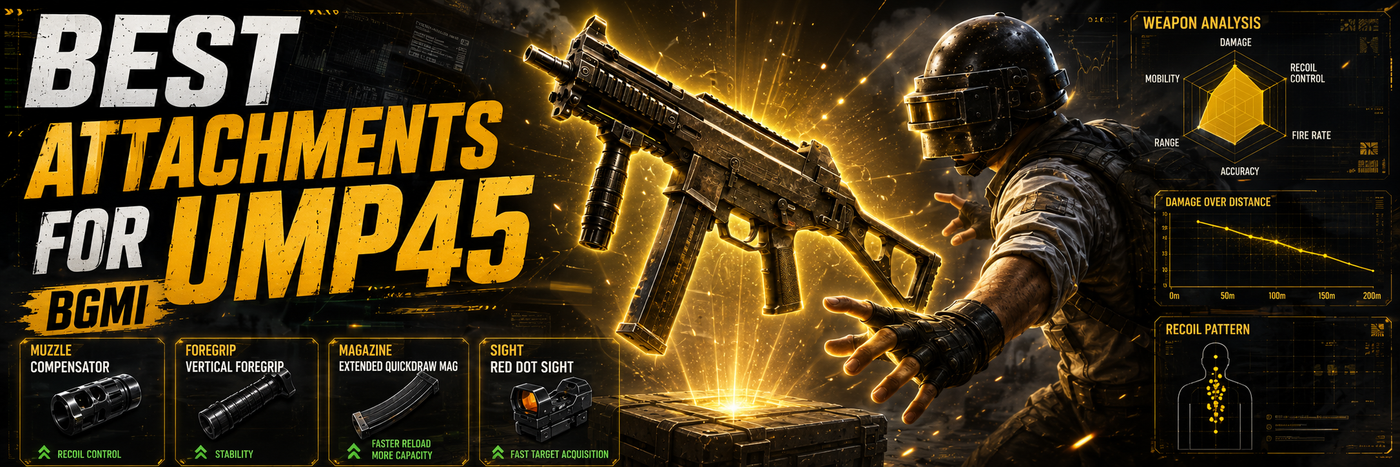 Best Attachments for UMP45 BGMI (Close Range Dominance Guide)