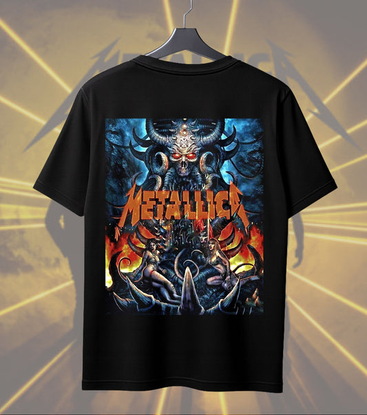 Metallica Horned Demon Warrior Graphic T-Shirt