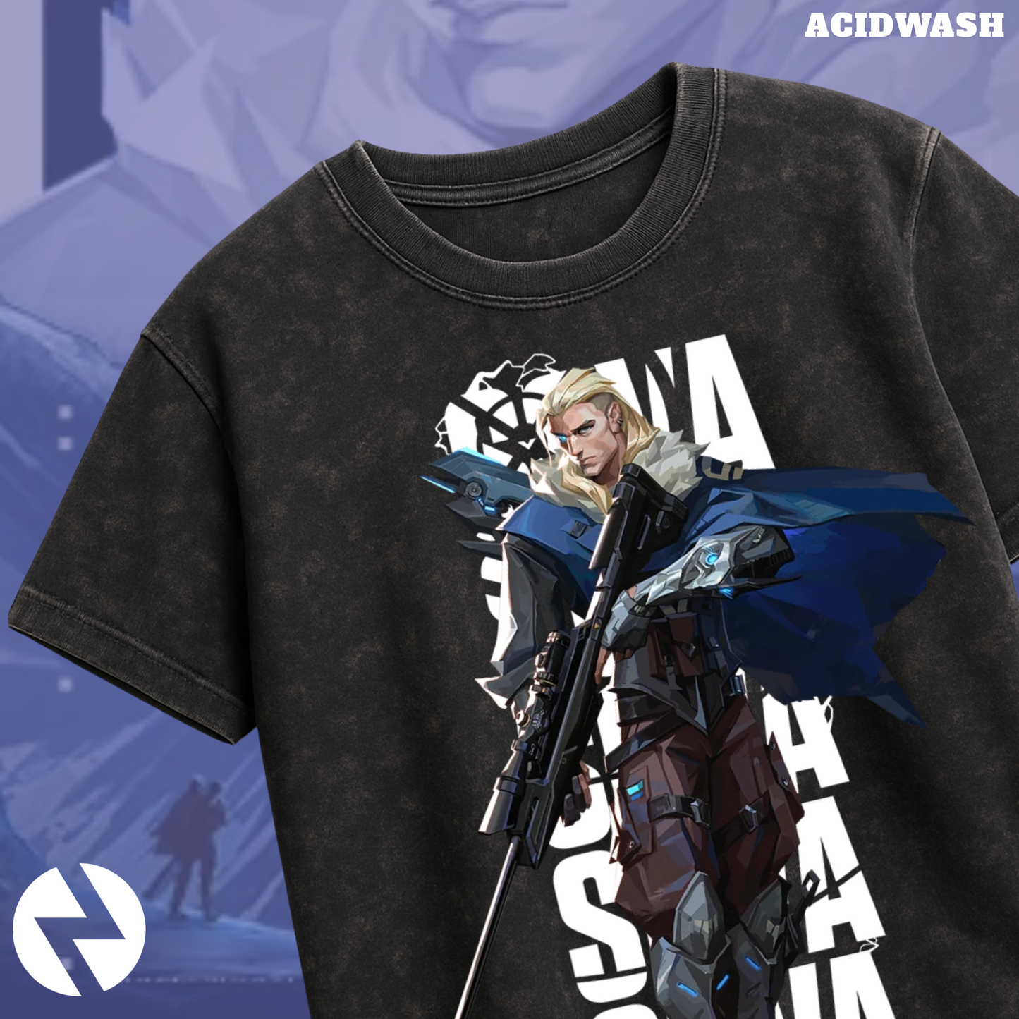 Sova | Valorant – Hunter’s Focus Acid Wash Tee