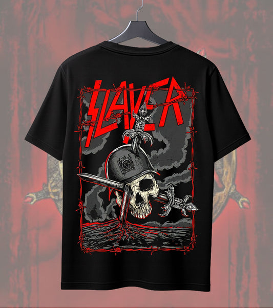 Slayer Heavy Metal Graphic Regular T-Shirt | Music Band Tee | Front & Dual Print