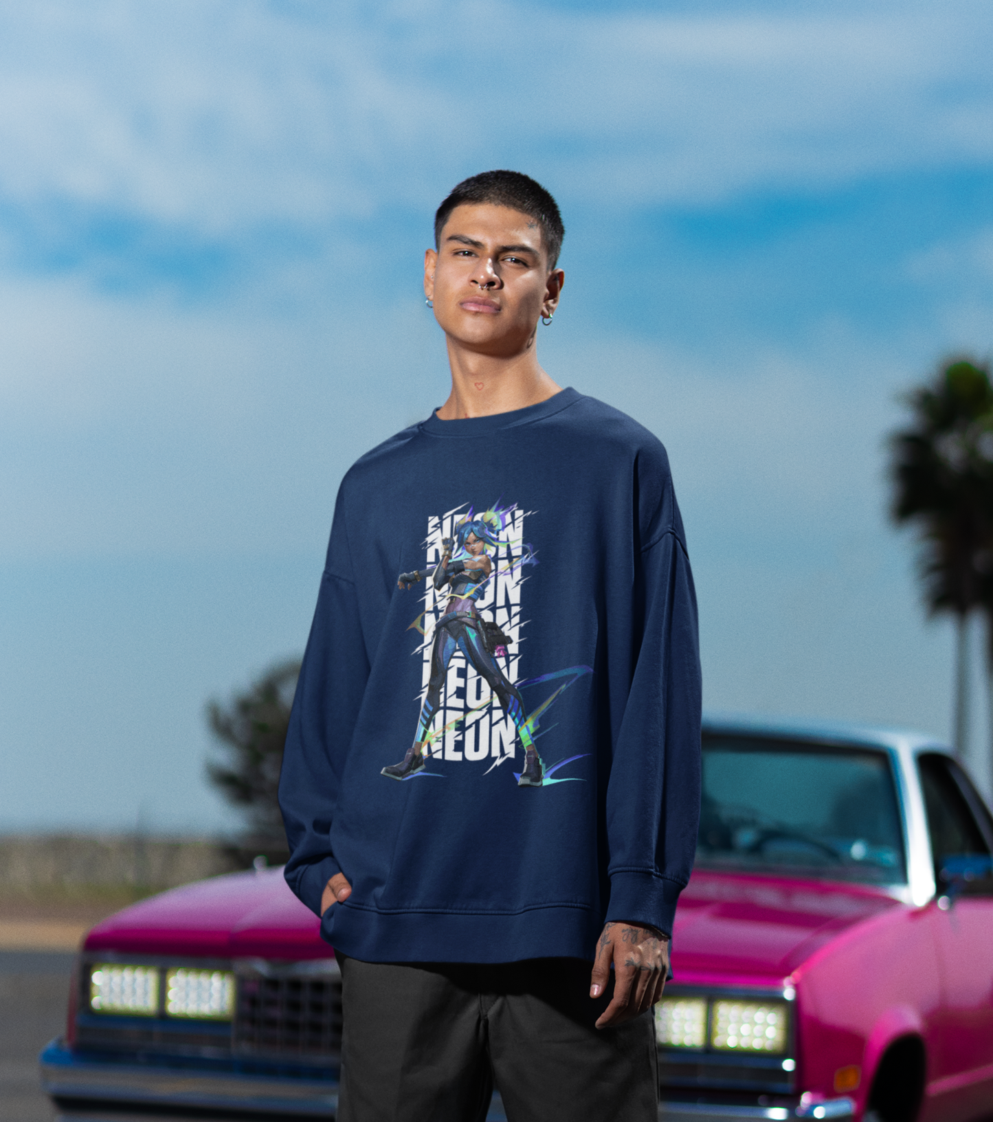 Neon Overdrive Sweatshirt – Valorant Edition