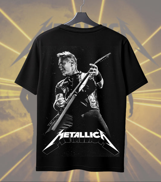 Metallica Live Guitarist Portrait Graphic Regular T-Shirt