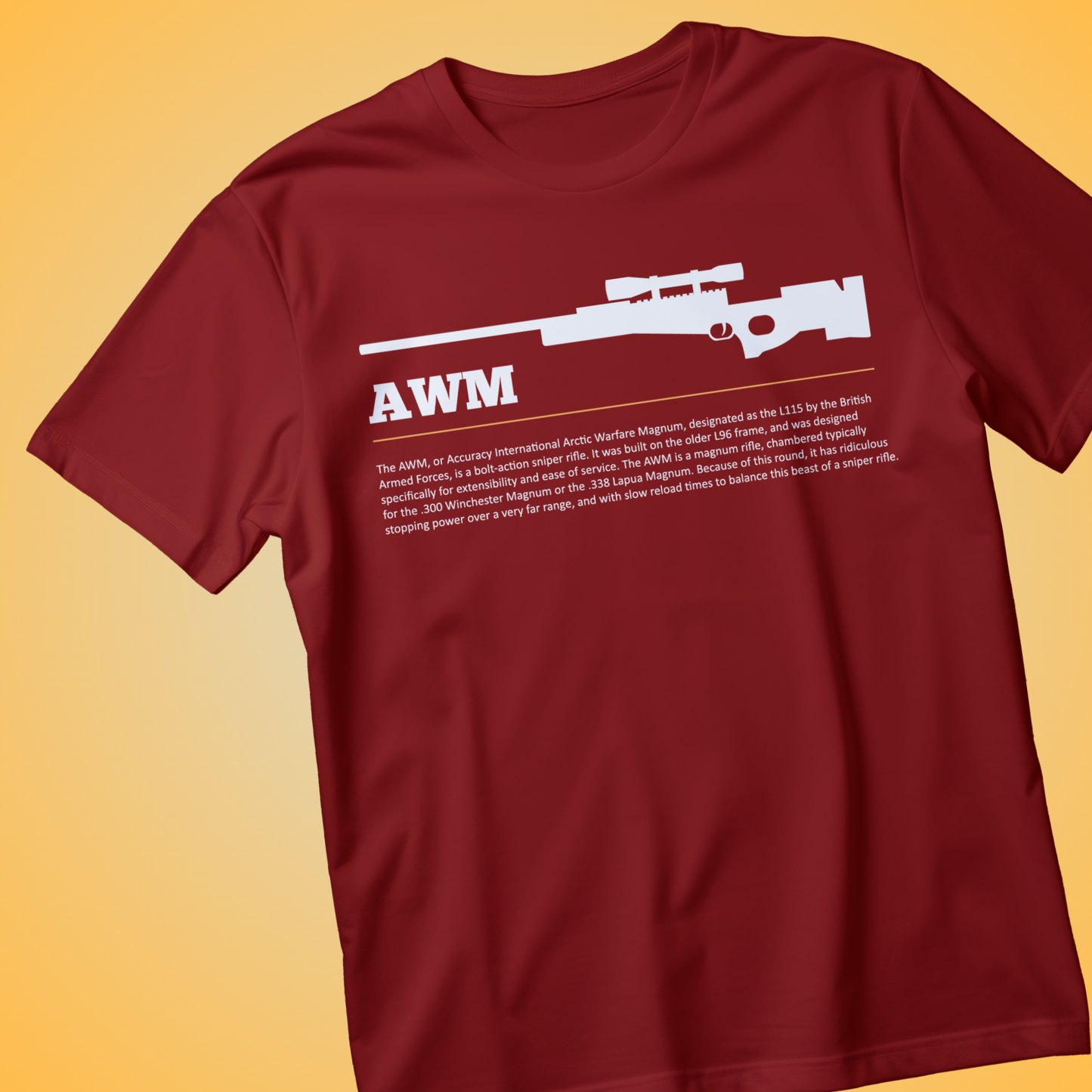 AWM Sniper Rifle Graphic T-Shirt