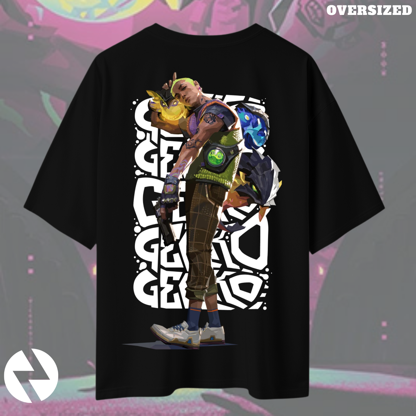 Gekko | Valorant – Creature Crew Oversized tee