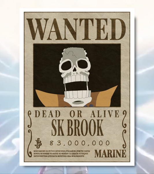 Soul King Brook – One Piece Wanted Poster