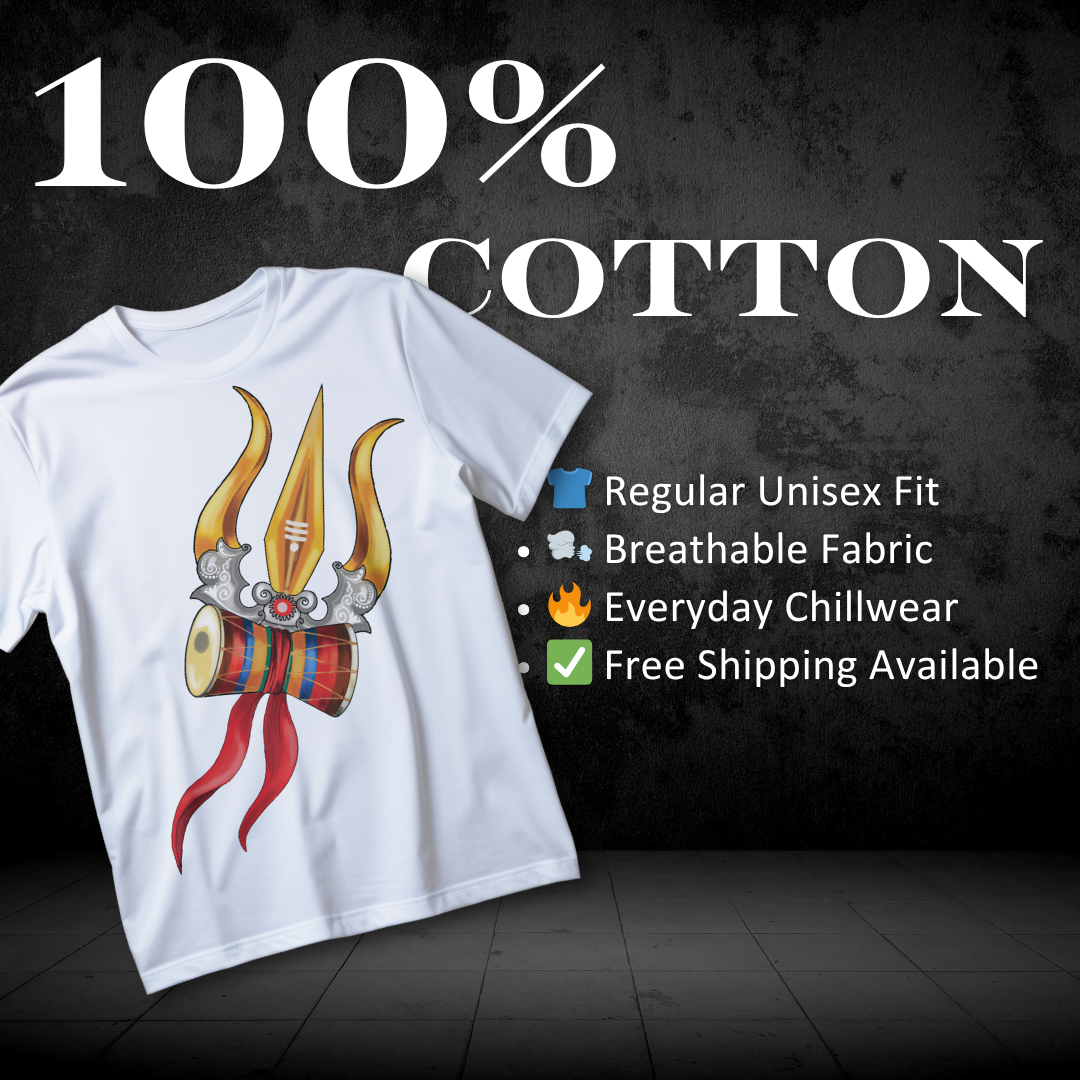 Har Har Mahadev Trishul & Damru T-Shirt