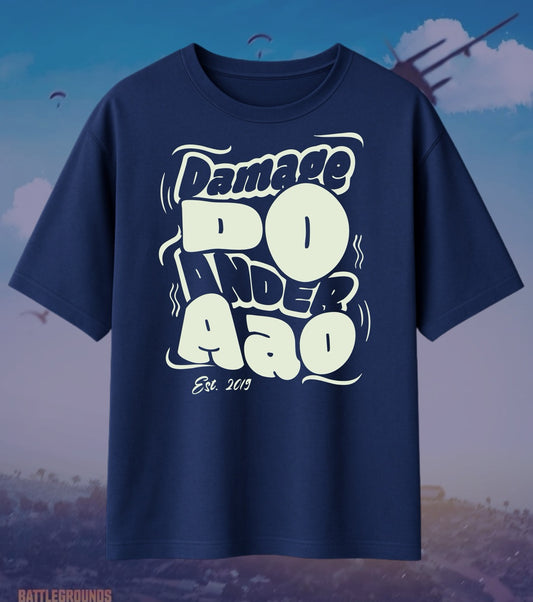 BGMI “Damage Do Under Aao” Oversized T-Shirt | 240 GSM Gamer Streetwear