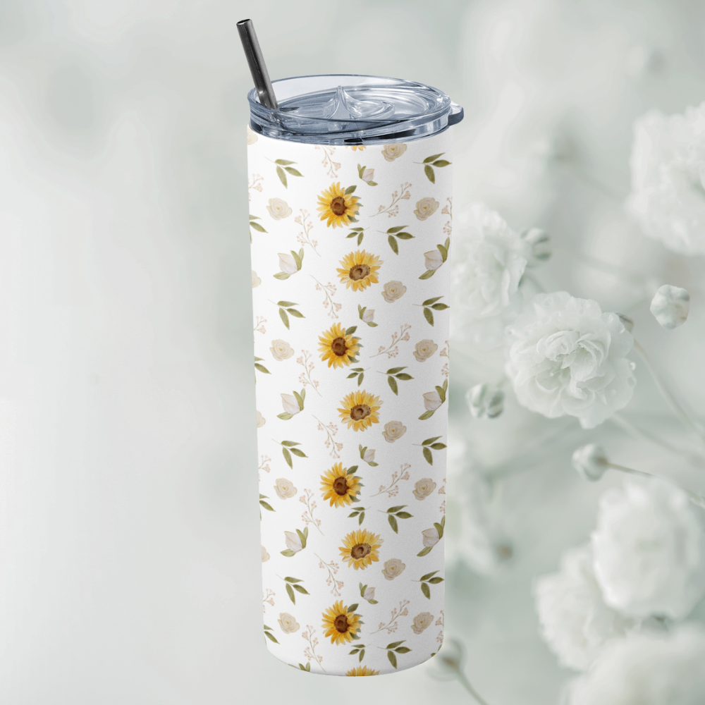 Sunflower Bliss Skinny Tumbler (591 ml / 20 oz)