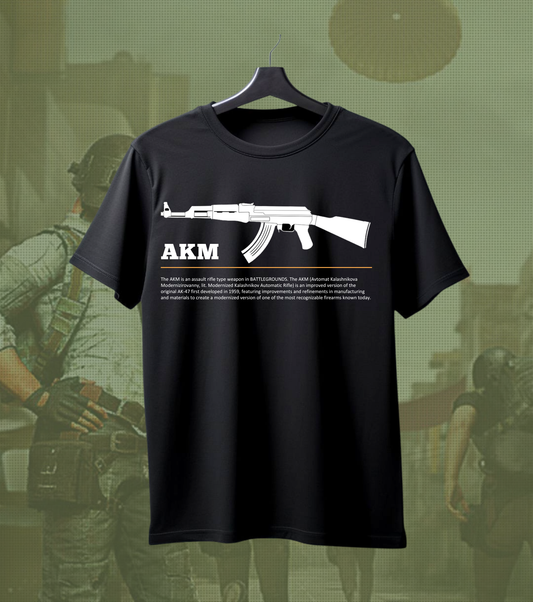 AKM Assault Rifle Graphic T-Shirt PUBG/BGMI
