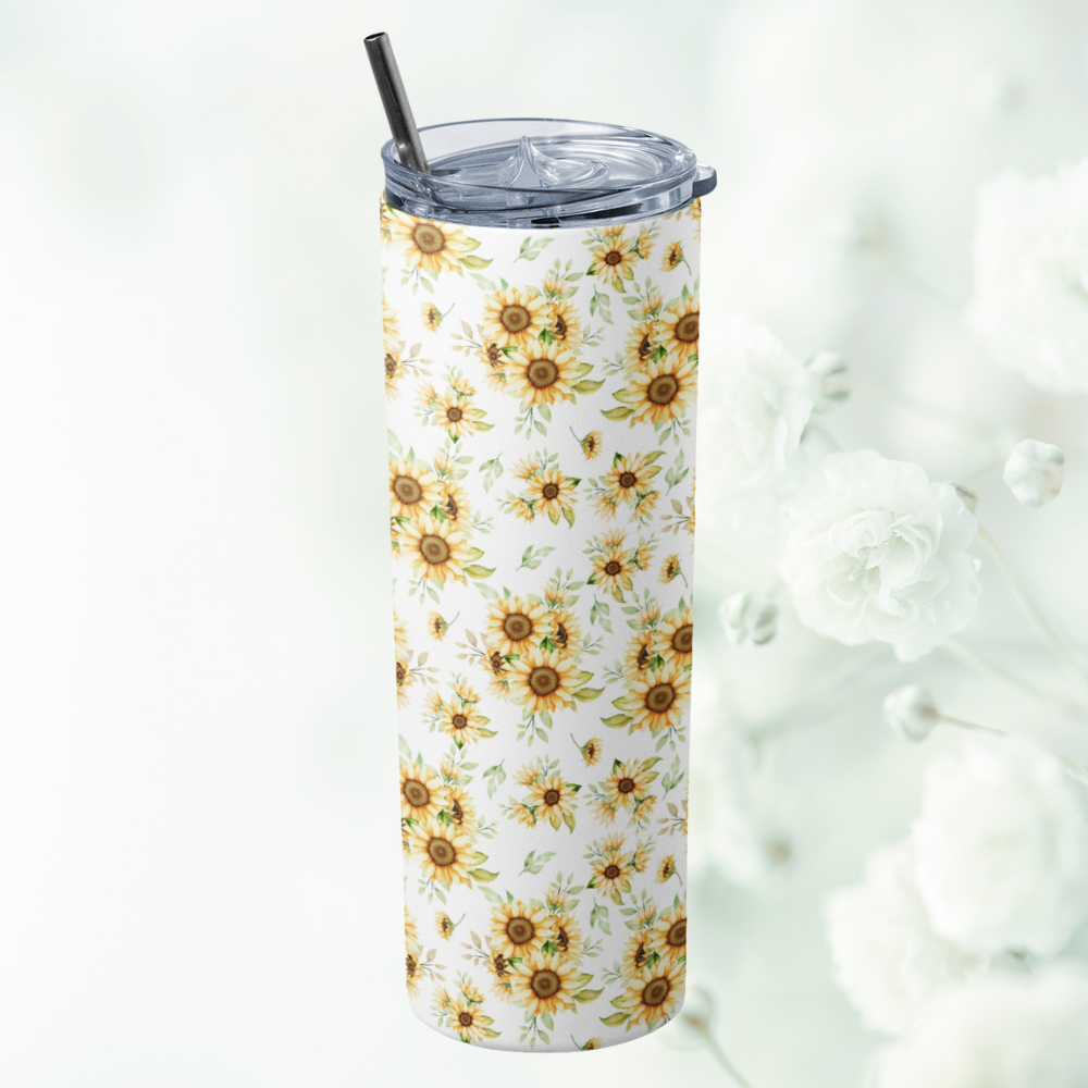 Golden Sunflower Skinny Tumbler (591 ml / 20 oz)