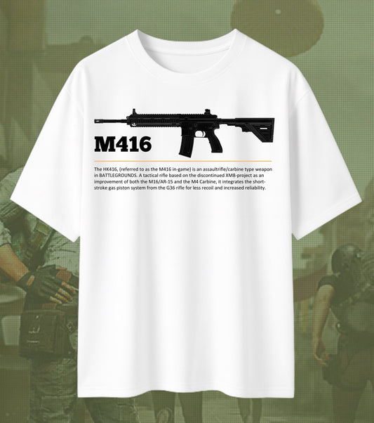BGMI M416 Oversized T-Shirt | 240 GSM Heavyweight Assault Tee
