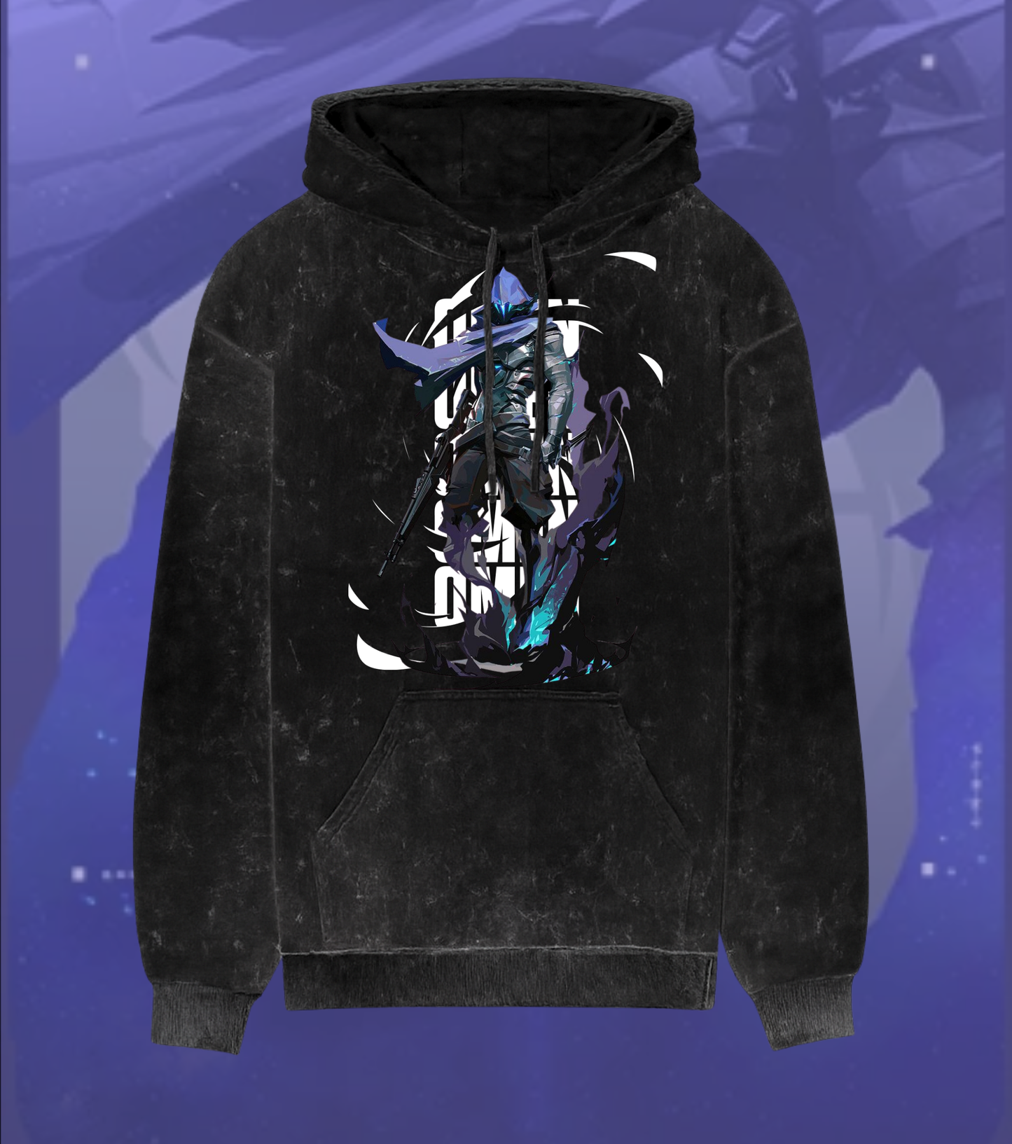 Omen | Valorant – Shadow Walker Acid Wash Hoodie