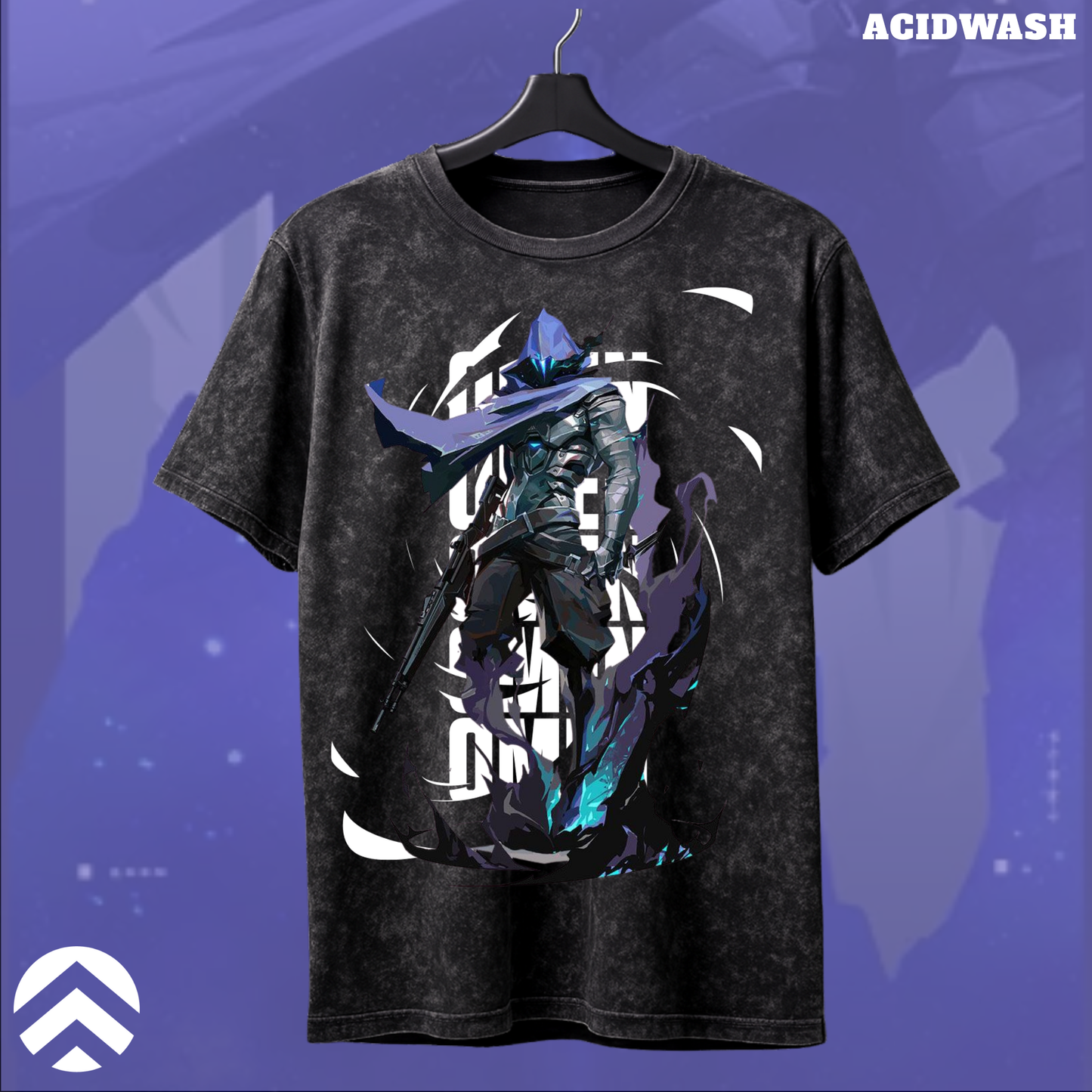Omen | Valorant – Shadow Reaper Acid Wash Tee
