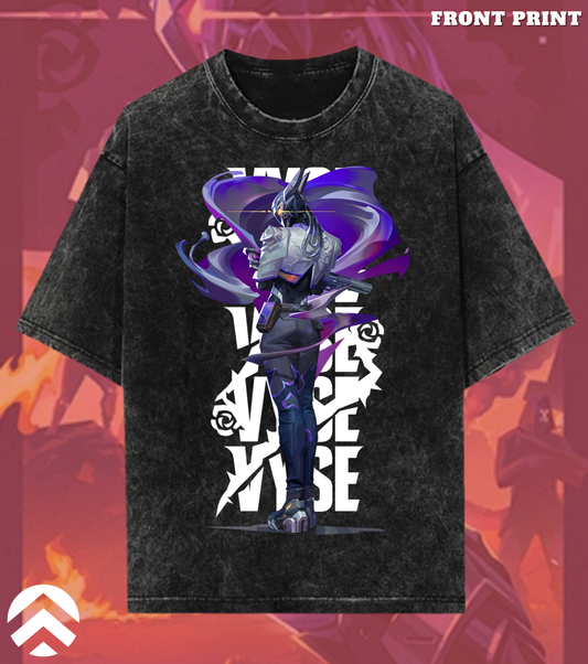 Vyse | Shadow Serpent – Premium 240 GSM Oversized Acid Wash T-Shirt