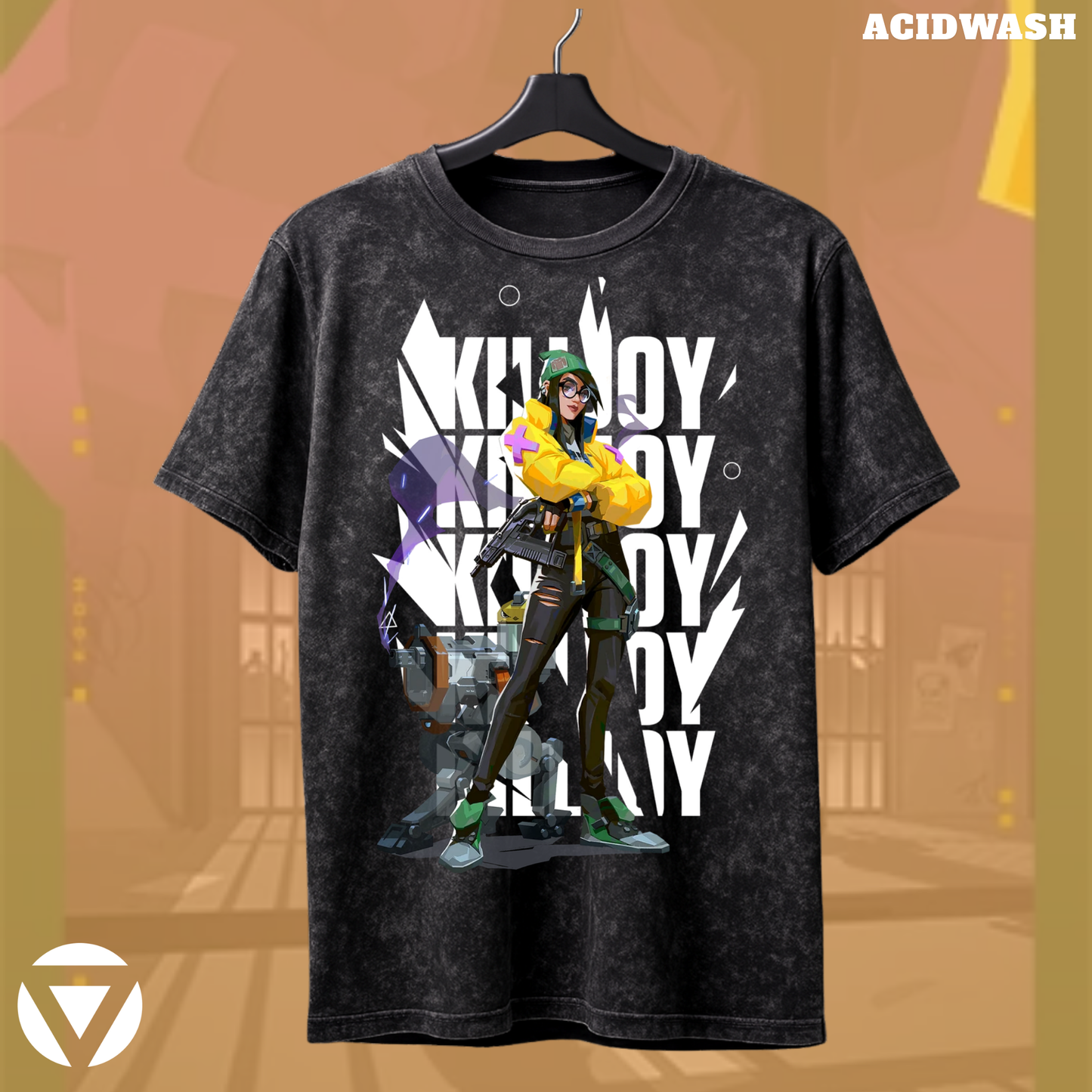 Killjoy | Valorant – Tech Genius Acid Wash Tee