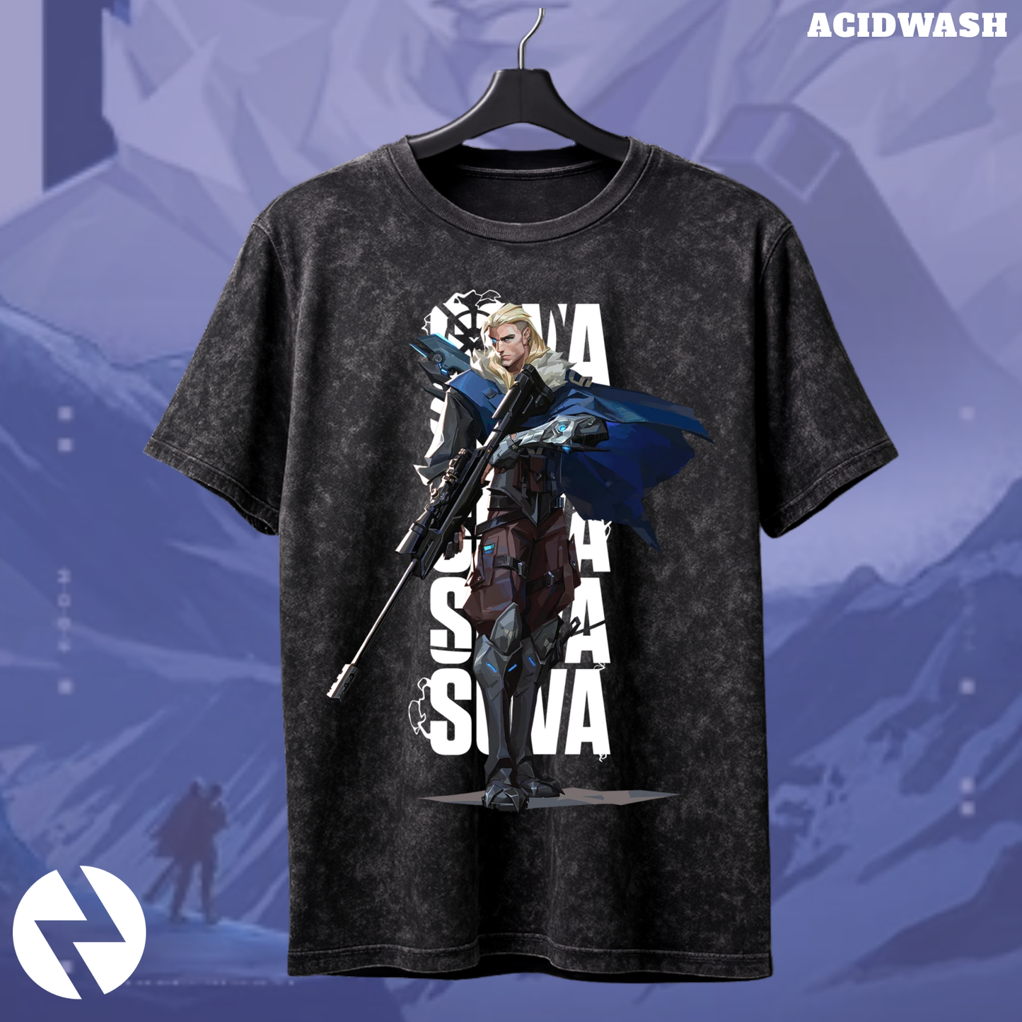 Sova | Valorant – Hunter’s Focus Acid Wash Tee