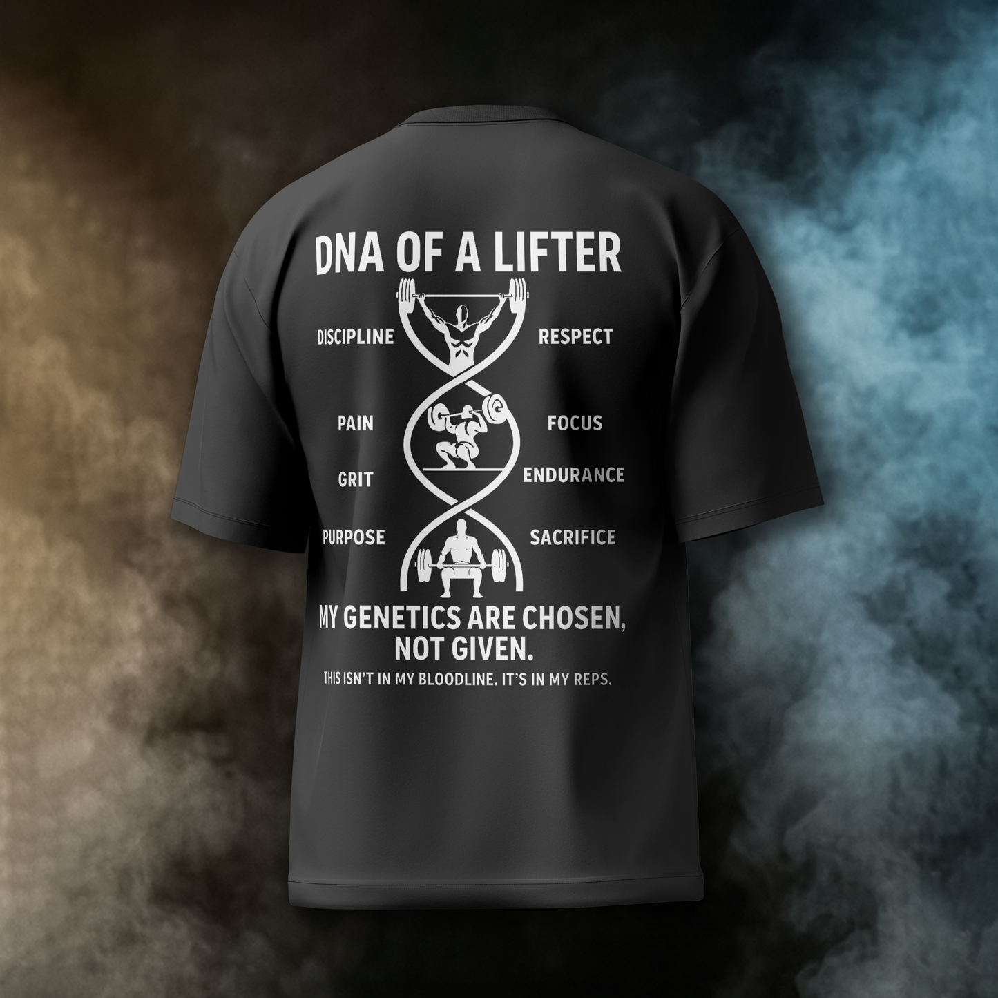 DNA of a Lifter – Oversized Motivational Gym Tee Oversized T-Shirt