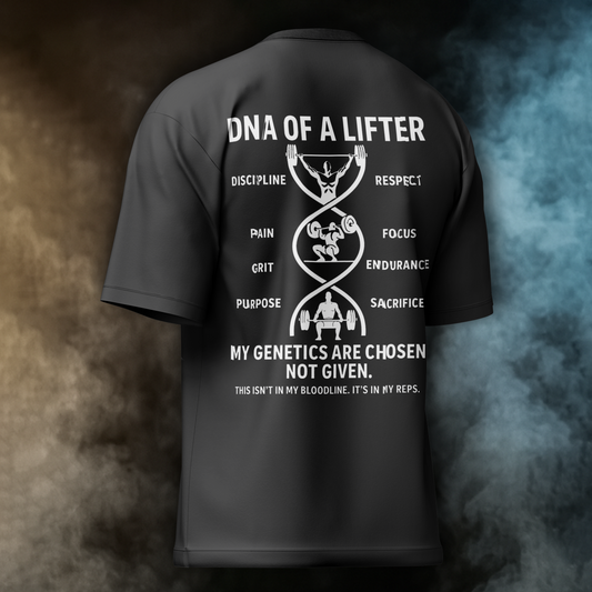DNA of a Lifter – Oversized Motivational Gym Tee Oversized T-Shirt