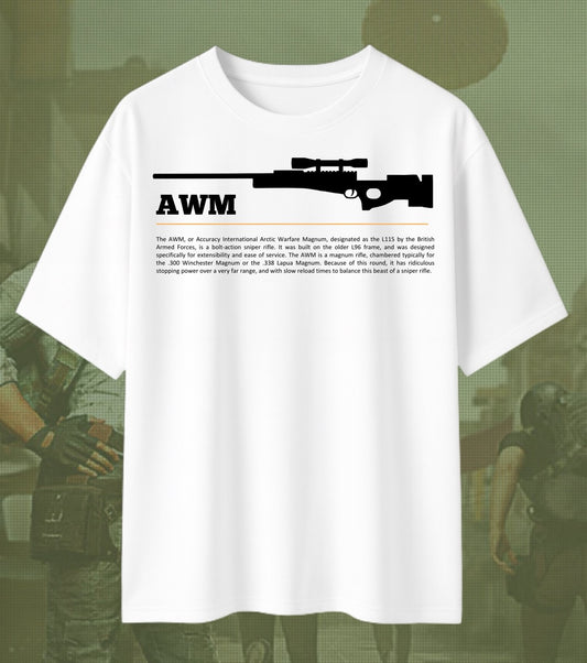 BGMI AWM Oversized T-Shirt | 240 GSM Heavyweight Sniper King Tee