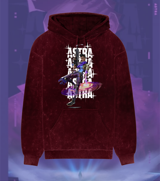 Astra | Valorant – Cosmic Vision Acid Wash Hoodie