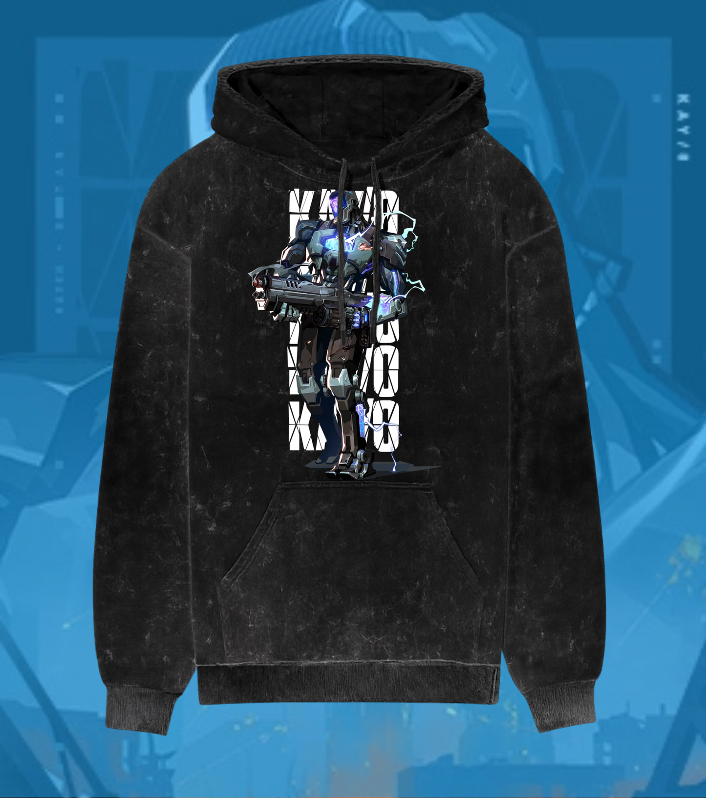 KAY/O | Valorant – Suppression Protocol Acid Wash Hoodie