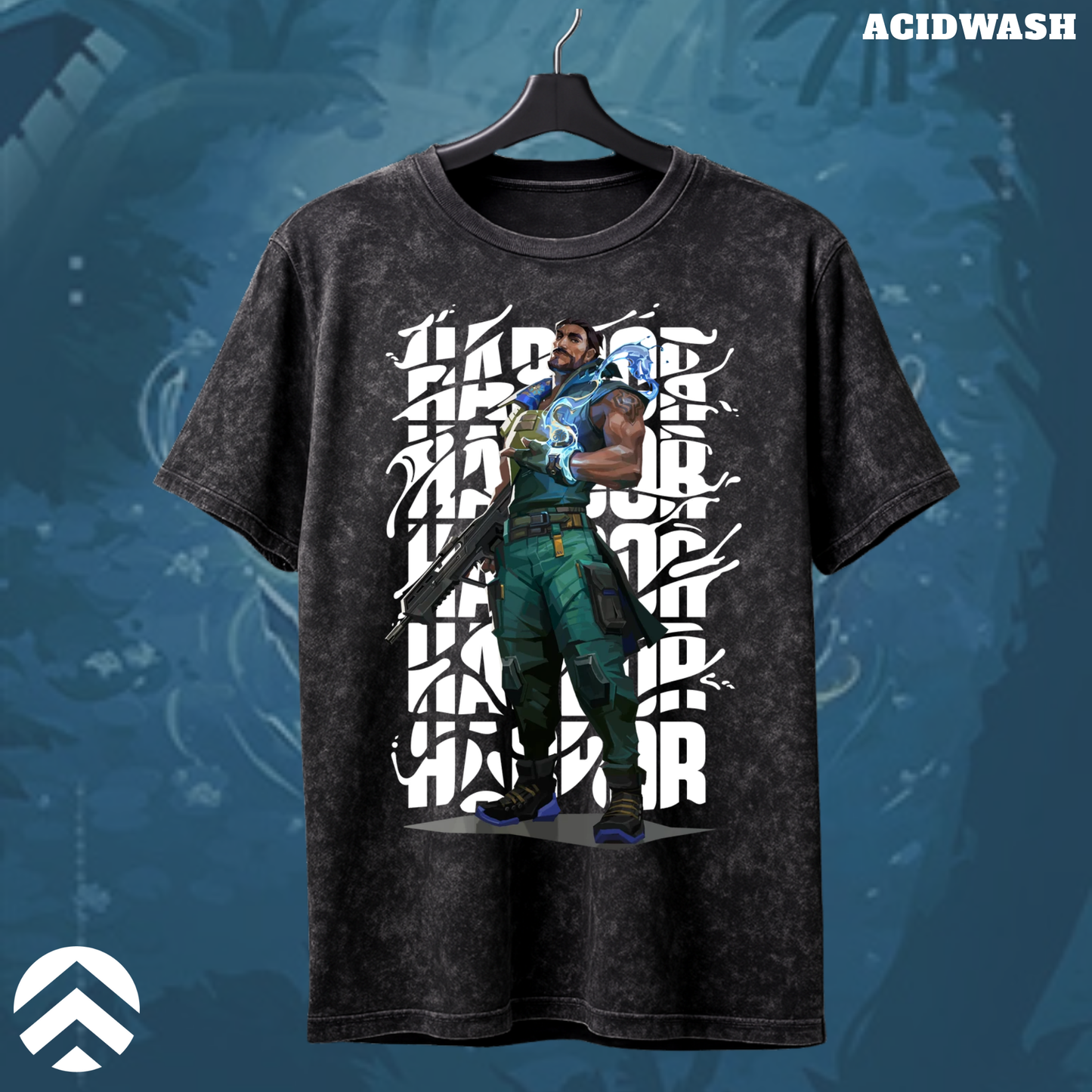 Harbor | Valorant – Tidal Force Acid Wash Tee