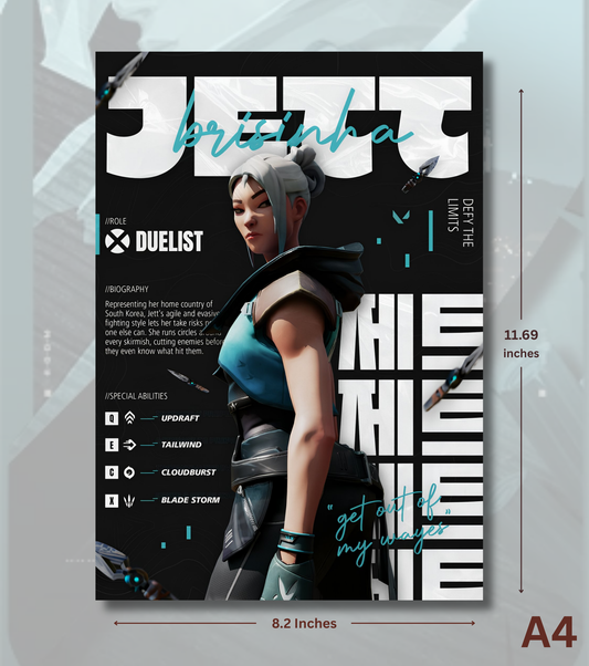 Valorant Jett – Swift and Deadly Wall Art