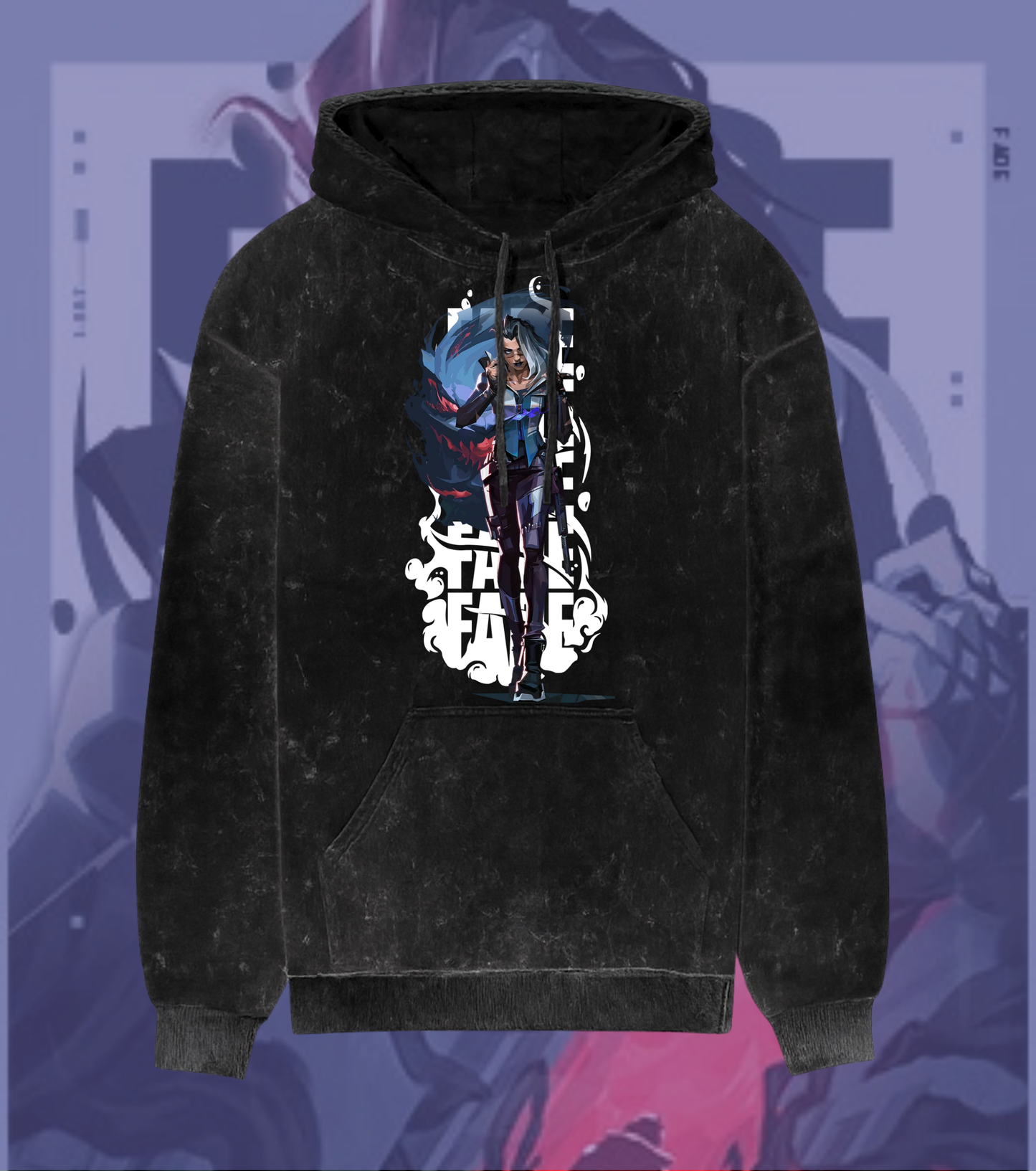 Fade | Valorant – Nightmare’s Embrace Acid Wash Hoodie