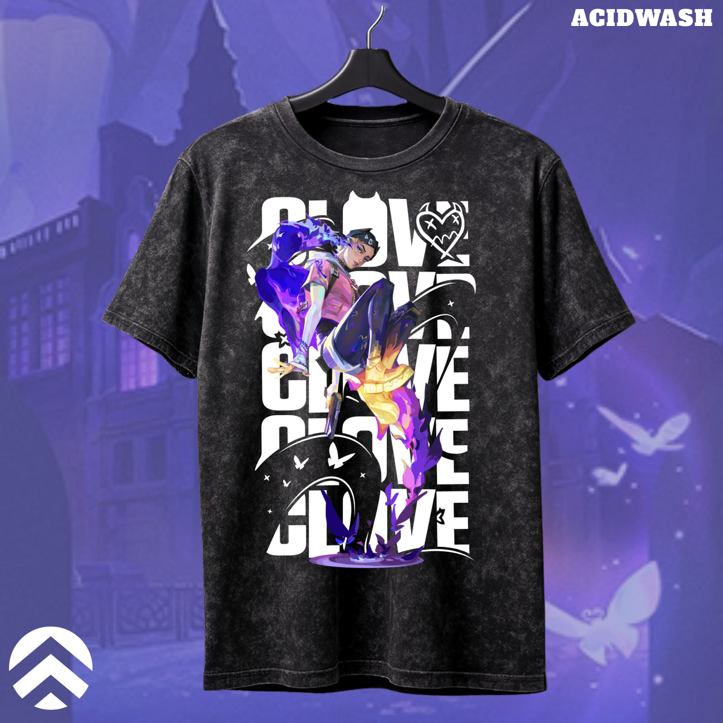 Clove | Valorant – Eternal Mischief Acid Wash Tee