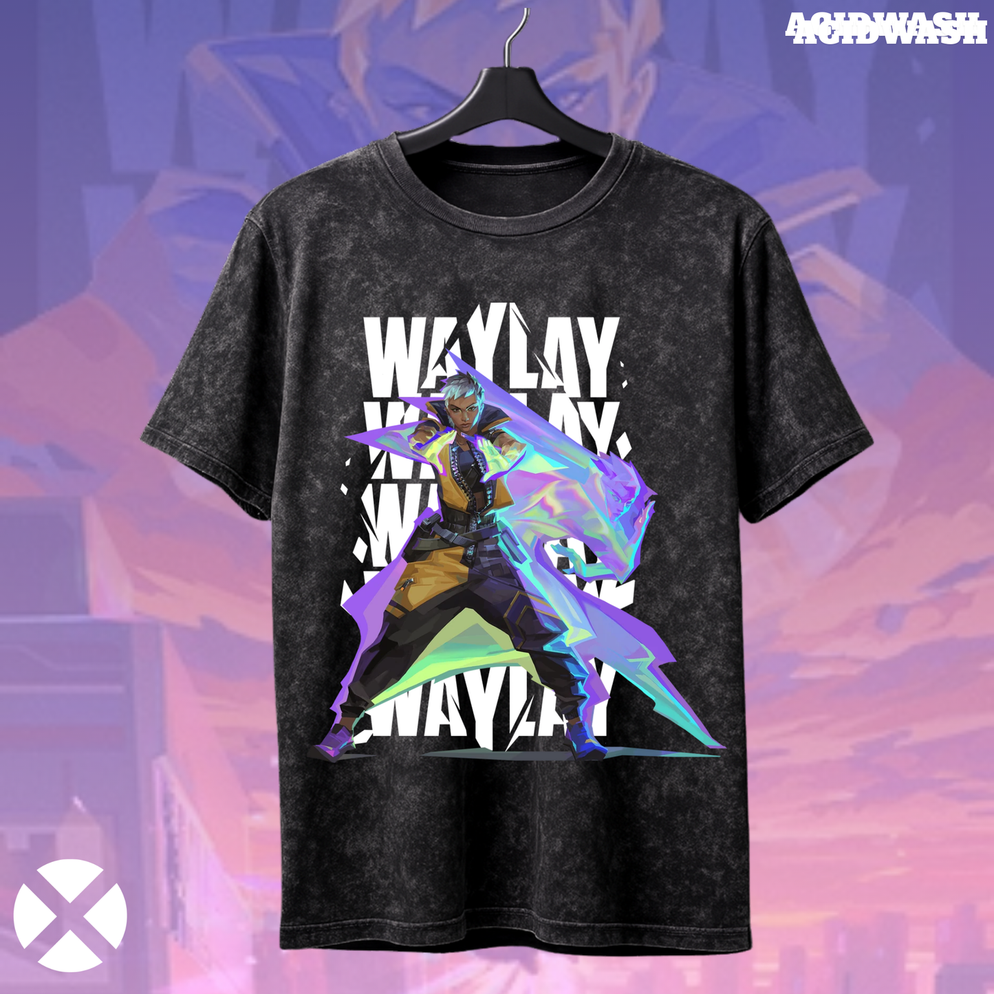 Waylay | Valorant – Phantom Mirage Acid Wash Tee