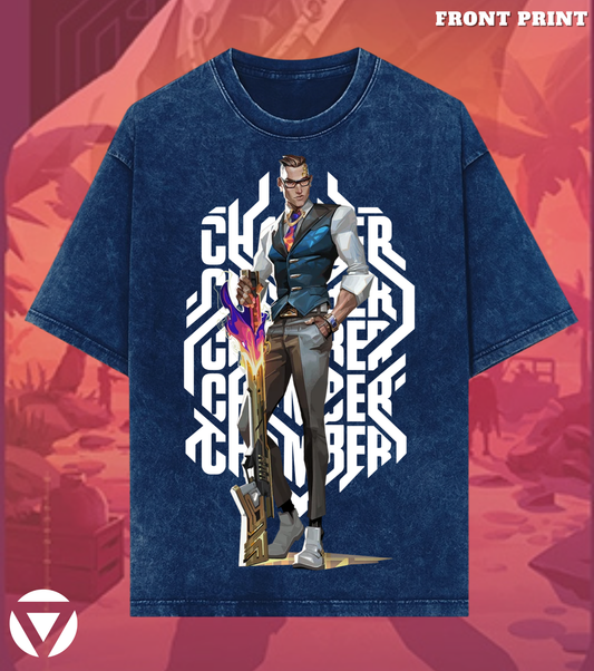 Chamber | Deadly Elegance – Premium 240 GSM Oversized Acid Wash T-Shirt