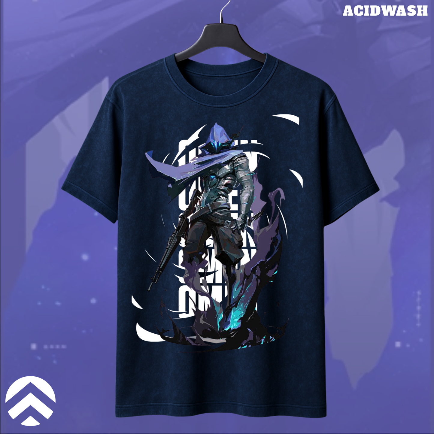 Omen | Valorant – Shadow Reaper Acid Wash Tee