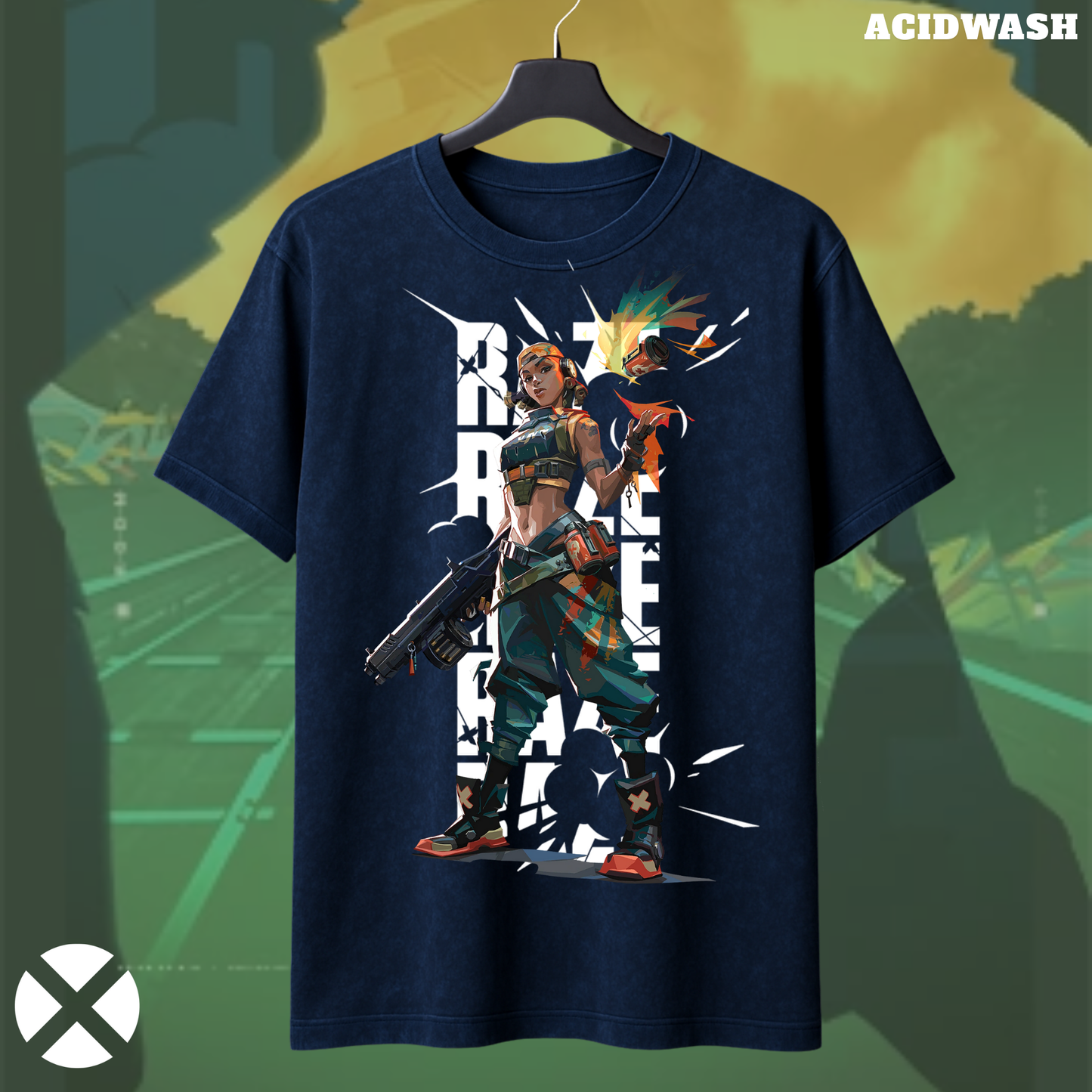 Raze | Valorant – Blast Artist Acid Wash Tee