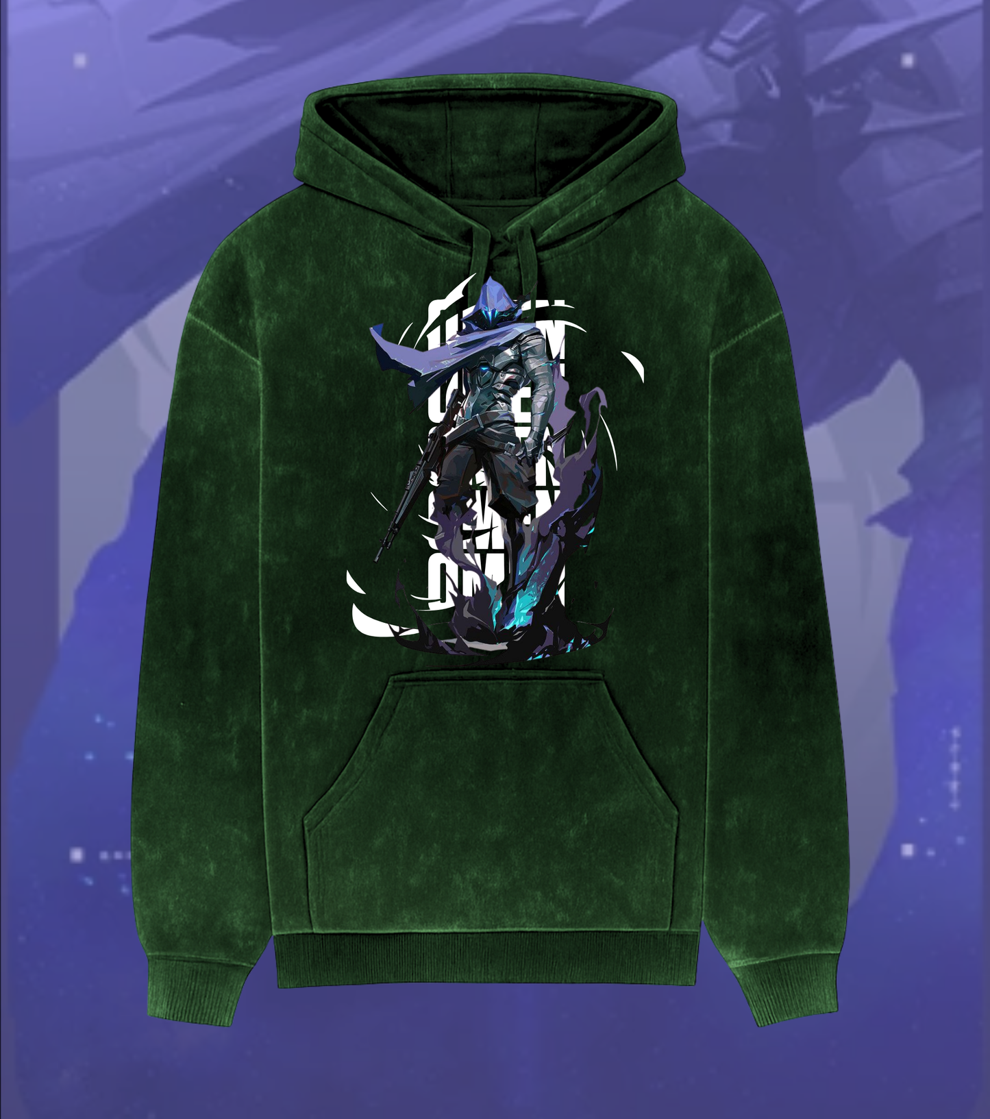 Omen | Valorant – Shadow Walker Acid Wash Hoodie