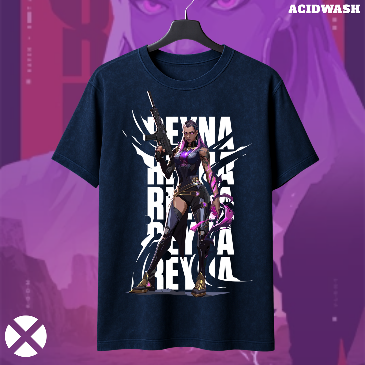 Reyna | Valorant – Empress of Shadows Acid Wash Tee