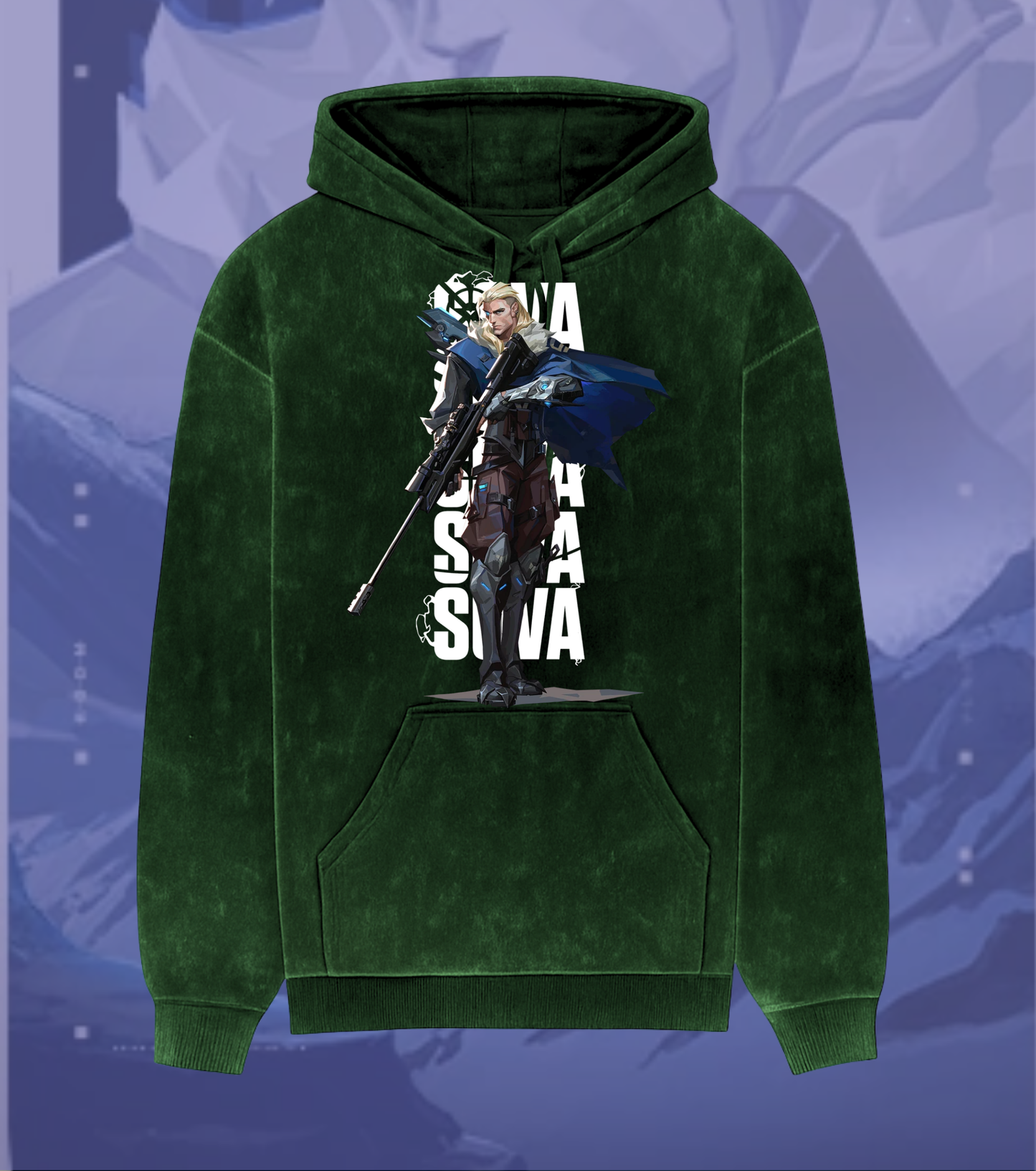 Sova | Valorant – Hunter’s Focus Acid Wash Hoodie