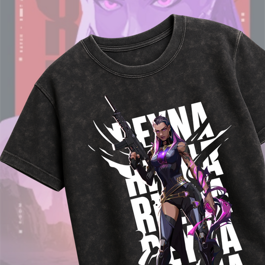 Reyna | Valorant – Empress of Shadows Acid Wash Tee