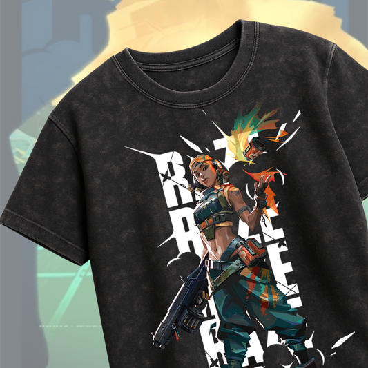 Raze | Valorant – Blast Artist Acid Wash Tee