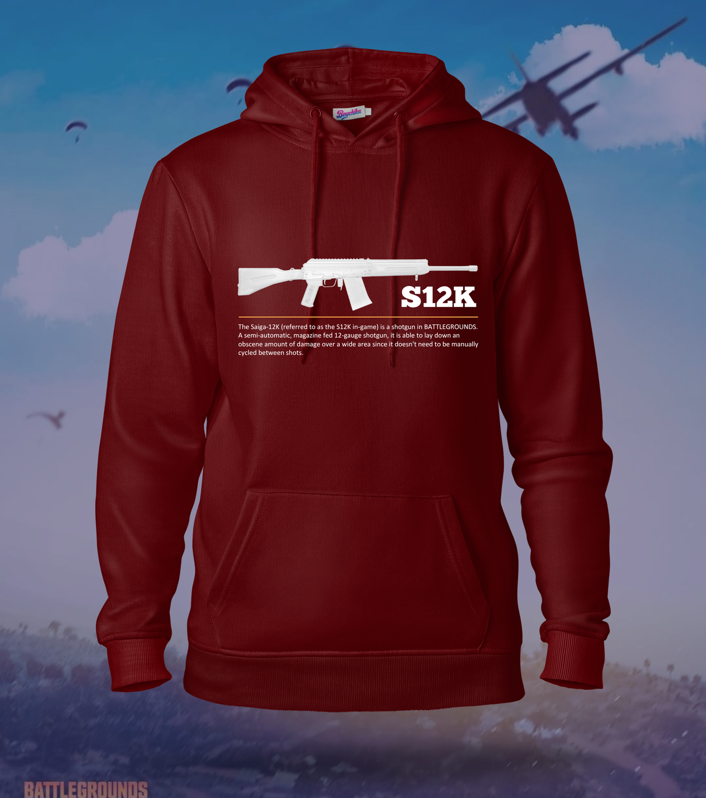 S12K – One Shot, One Squad | BGMI Hoodie