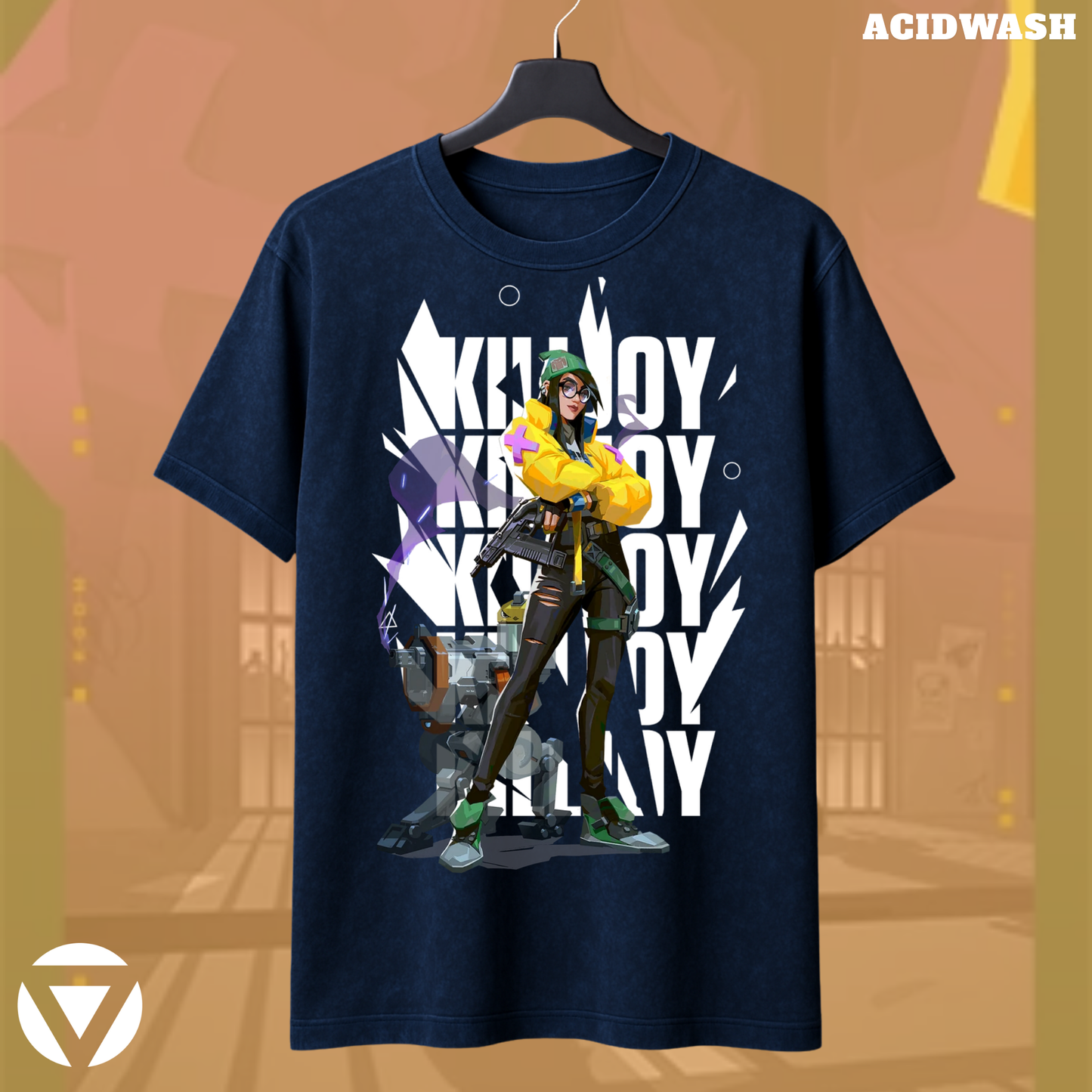 Killjoy | Valorant – Tech Genius Acid Wash Tee