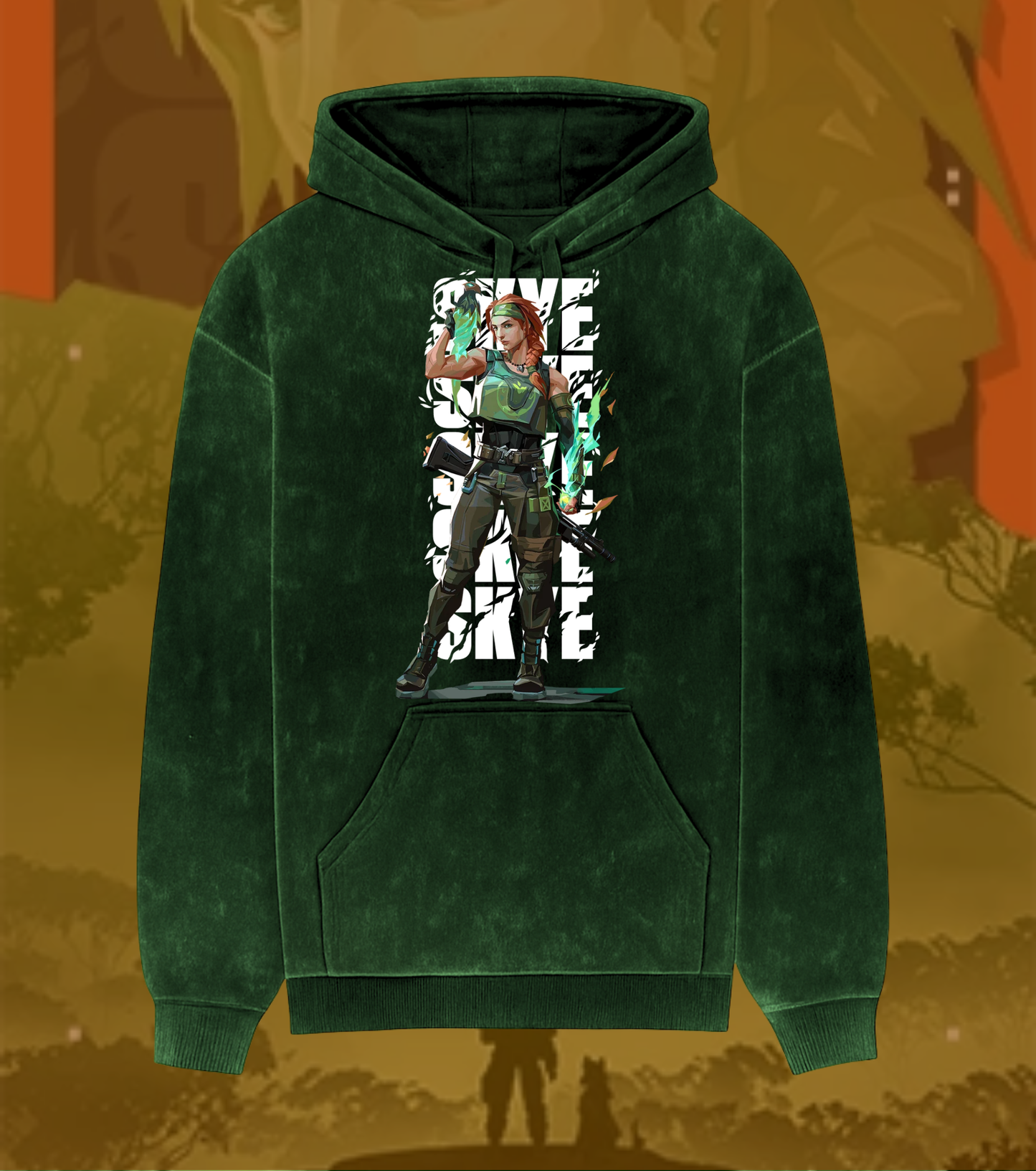 Skye | Valorant – Nature’s Resolve Acid Wash Hoodie