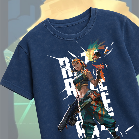 Raze | Valorant – Blast Artist Acid Wash Tee