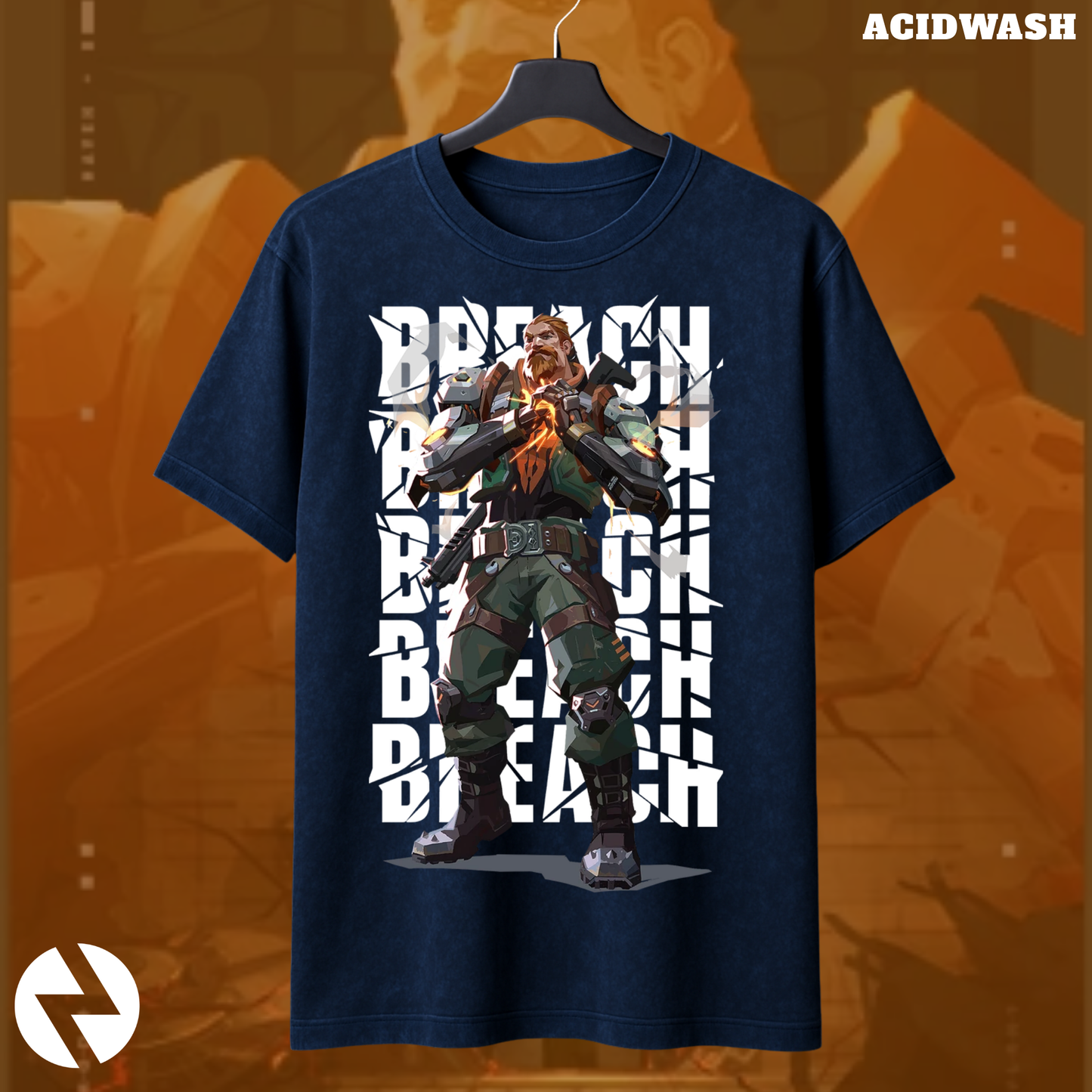 Breach | Valorant – Earthshaker Acid Wash Tee