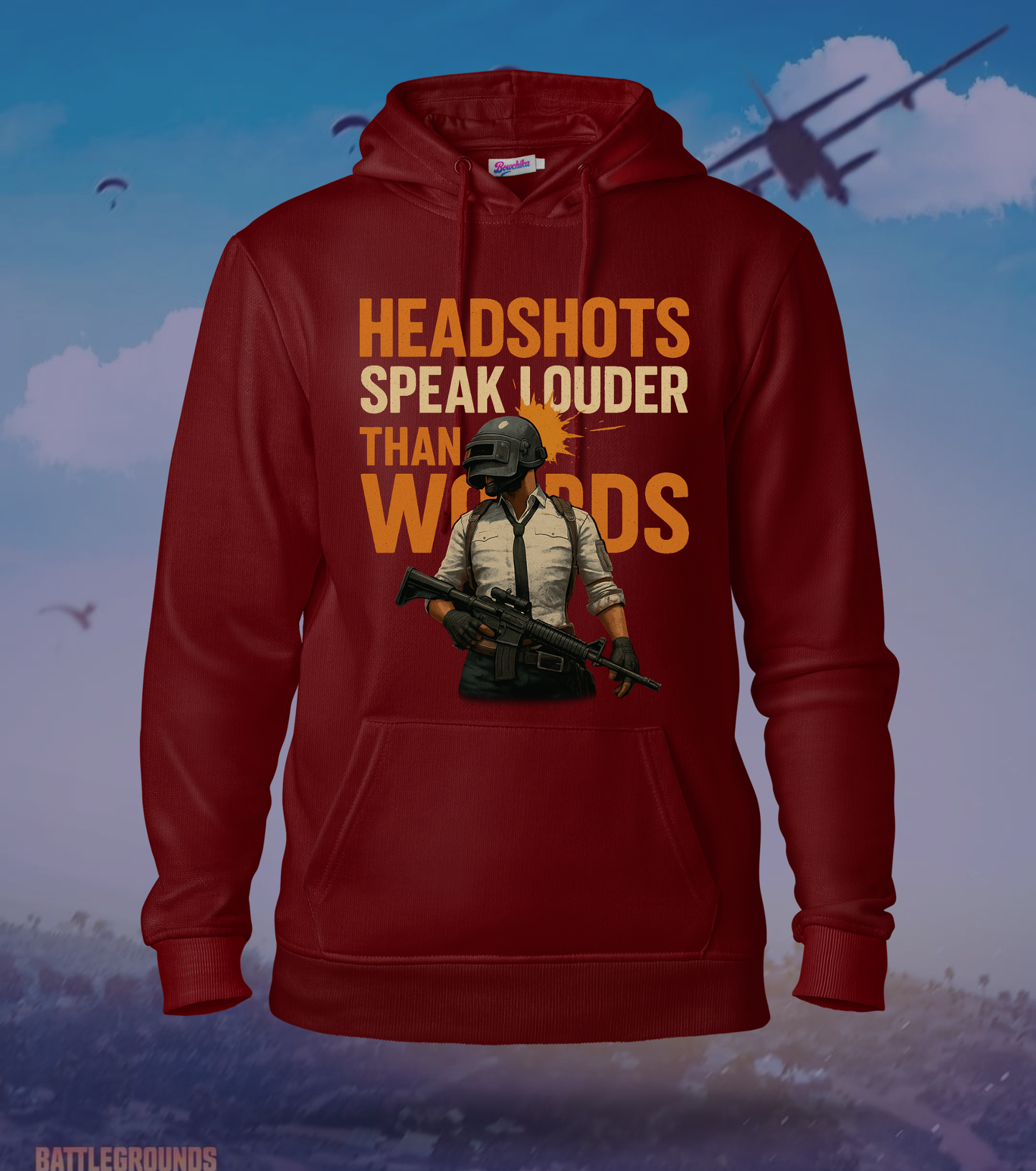 Headshots Speak Louder Than Words โ BGMI Hoodie