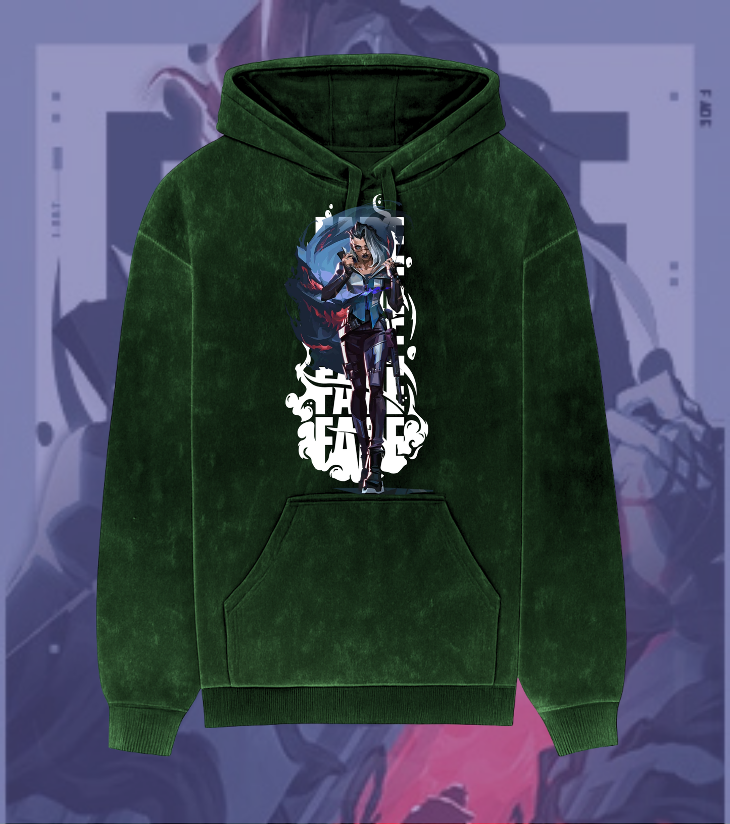 Fade | Valorant – Nightmare’s Embrace Acid Wash Hoodie