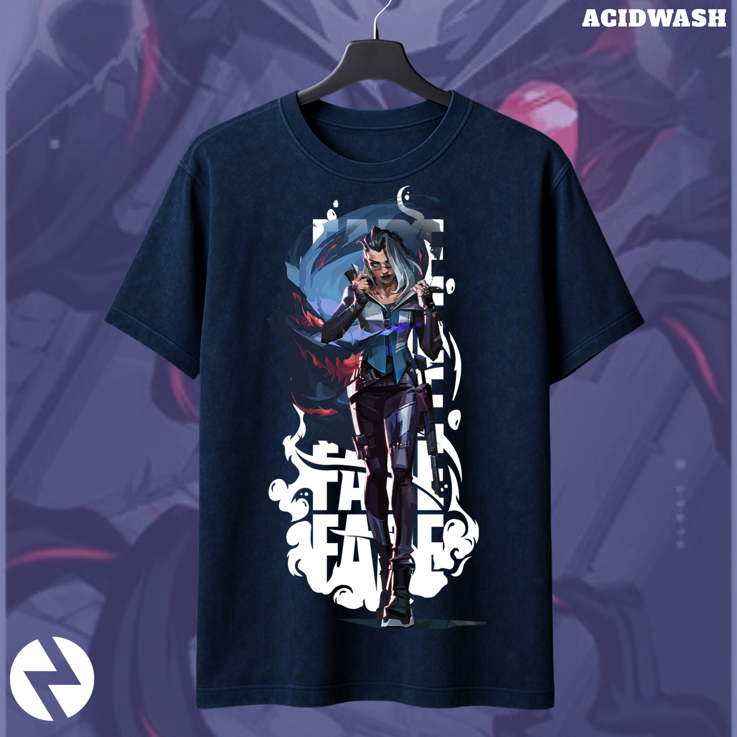 Fade | Valorant – Nightmare’s Embrace Acid Wash Tee