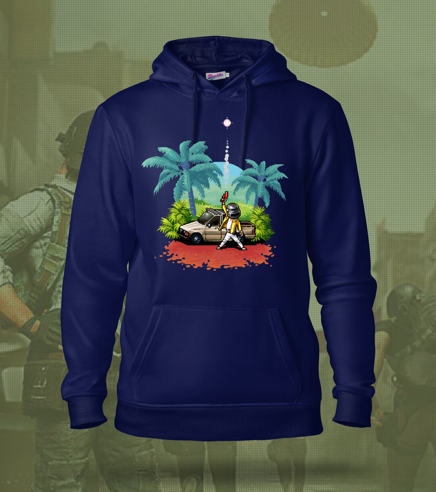 Erangel Vibes โ Pixel Art BGMI Hoodie