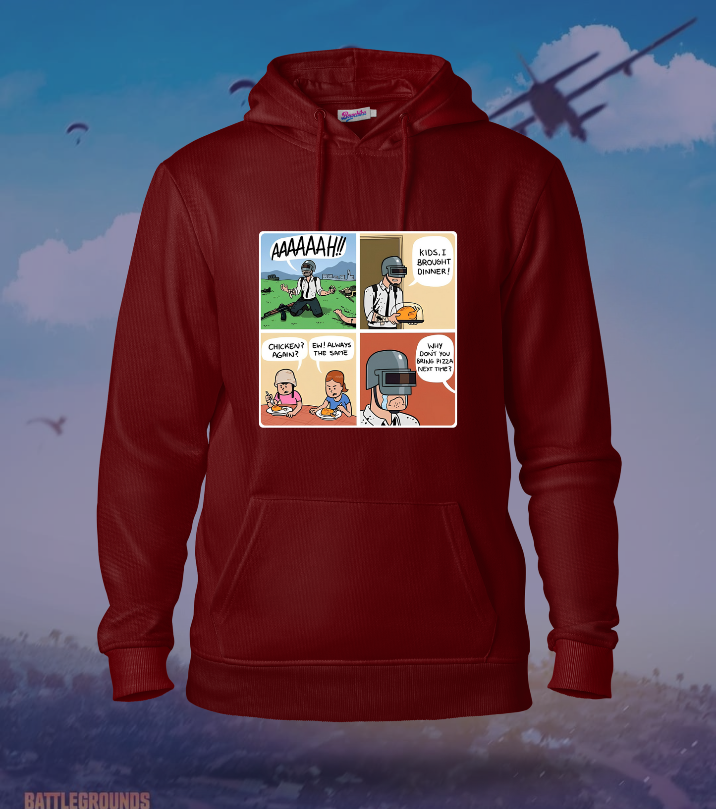 Winner Winner Chicken Dinner โ Comic Edition BGMI Hoodie