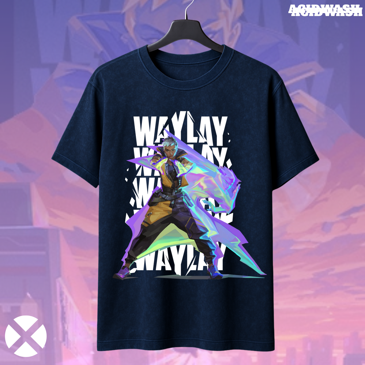 Waylay | Valorant – Phantom Mirage Acid Wash Tee