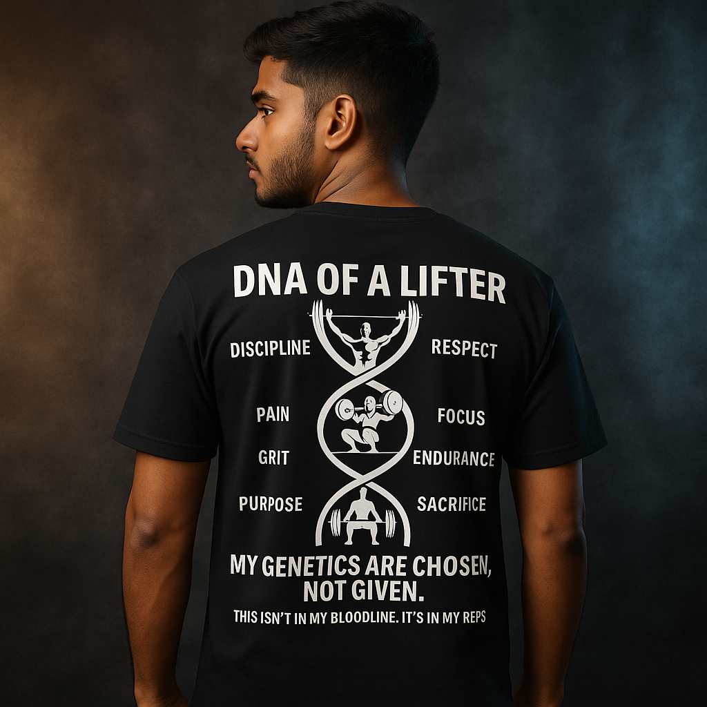 DNA of a Lifter – Oversized Motivational Gym Tee Oversized T-Shirt